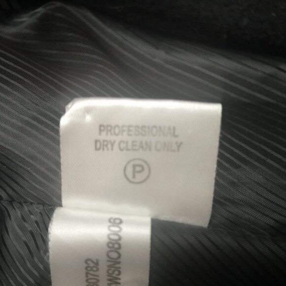 Calvin Klein Ladies Size 8 Black Wool Blend Fully Lined Pea Coat - Picture 5 of 11